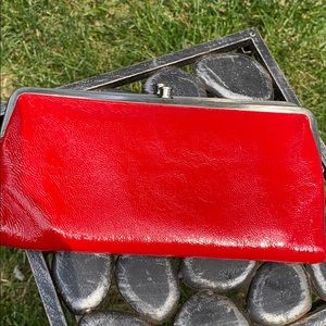 HOBO Red Patent Leather Wallet/Clutch